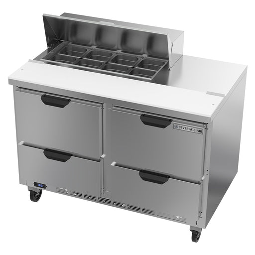 Beverage-Air SPED48HC-08-4 48" Hydrocarbon Series Sandwich/salad Prep Table W/ Refrigerated Base, 115v-cityfoodequipment.com