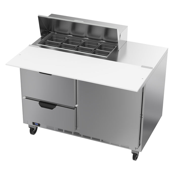 Beverage-Air SPED48HC-08C-2 48" Hydrocarbon Series Sandwich/salad Prep Table W/ Refrigerated Base, 115v-cityfoodequipment.com