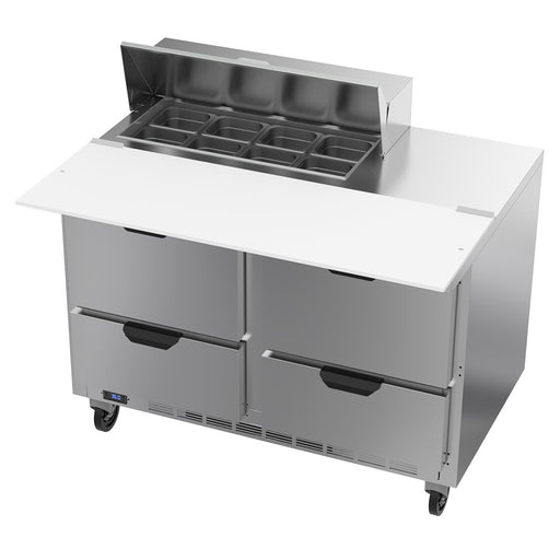 Beverage-Air SPED48HC-08C-4 48" Hydrocarbon Series Sandwich/salad Prep Table W/ Refrigerated Base, 115v-cityfoodequipment.com