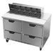 Beverage-Air SPED48HC-10-4 48" Hydrocarbon Series Sandwich/salad Prep Table W/ Refrigerated Base, 115v-cityfoodequipment.com