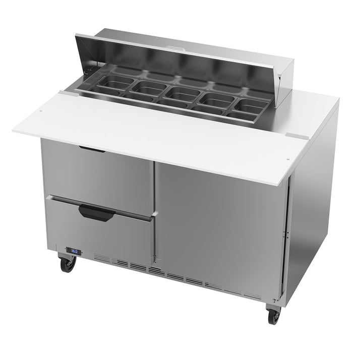 Beverage-Air SPED48HC-10C-2 48" Hydrocarbon Series Sandwich/salad Prep Table W/ Refrigerated Base, 115v-cityfoodequipment.com