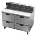 Beverage-Air SPED48HC-12-4 48" Hydrocarbon Series Sandwich/salad Prep Table W/ Refrigerated Base, 115v-cityfoodequipment.com