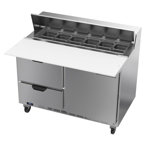Beverage-Air SPED48HC-12C-2 48" Hydrocarbon Series Sandwich/salad Prep Table W/ Refrigerated Base, 115v-cityfoodequipment.com