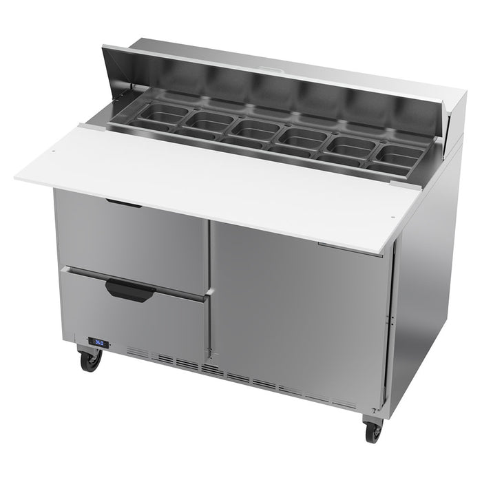 Beverage-Air SPED48HC-12C-2 48" Hydrocarbon Series Sandwich/salad Prep Table W/ Refrigerated Base, 115v-cityfoodequipment.com