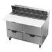 Beverage-Air SPED48HC-12C-4 48" Hydrocarbon Series Sandwich/salad Prep Table W/ Refrigerated Base, 115v-cityfoodequipment.com
