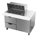 Beverage-Air SPED48HC-12M-2 48" Hydrocarbon Series Mega Top Sandwich/salad Prep Table W/ Refrigerated Base, 115v-cityfoodequipment.com