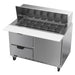 Beverage-Air SPED48HC-18M-2 48" Hydrocarbon Series Mega Top Sandwich/salad Prep Table W/ Refrigerated Base, 115v-cityfoodequipment.com