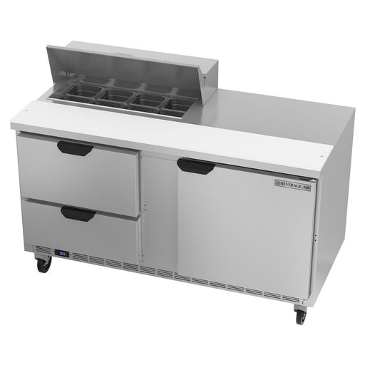 Beverage-Air SPED60HC-08-2 60" Hydrocarbon Series Sandwich/salad Prep Table W/ Refrigerated Base, 115v-cityfoodequipment.com