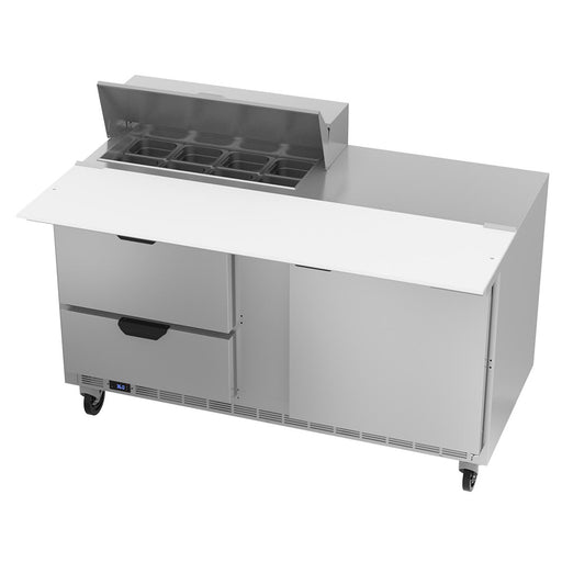 Beverage-Air SPED60HC-08C-2 60" Hydrocarbon Series Sandwich/salad Prep Table W/ Refrigerated Base, 115v-cityfoodequipment.com