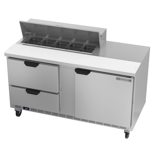 Beverage-Air SPED60HC-10-2 60" Hydrocarbon Series Sandwich/salad Prep Table W/ Refrigerated Base, 115v-cityfoodequipment.com