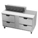 Beverage-Air SPED60HC-10-4 60" Hydrocarbon Series Sandwich/salad Prep Table W/ Refrigerated Base, 115v-cityfoodequipment.com