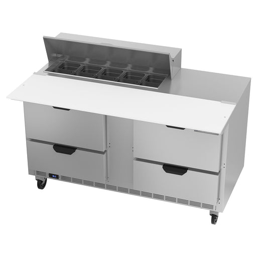 Beverage-Air SPED60HC-10C-4 60" Hydrocarbon Series Sandwich/salad Prep Table W/ Refrigerated Base, 115v-cityfoodequipment.com