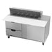 Beverage-Air SPED60HC-12C-2 60" Hydrocarbon Series Sandwich/salad Prep Table W/ Refrigerated Base, 115v-cityfoodequipment.com