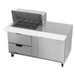 Beverage-Air SPED60HC-12M-2 60" Hydrocarbon Series Mega Top Sandwich/salad Prep Table W/ Refrigerated Base, 115v-cityfoodequipment.com