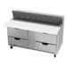 Beverage-Air SPED60HC-16C-4 60" Hydrocarbon Series Sandwich/salad Prep Table W/ Refrigerated Base, 115v-cityfoodequipment.com