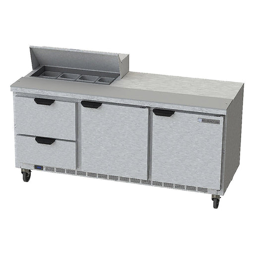 Beverage-Air SPED72HC-08-2 72" Hydrocarbon Series Sandwich/salad Prep Table W/ Refrigerated Base, 115v-cityfoodequipment.com