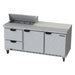 Beverage-Air SPED72HC-08-2 72" Hydrocarbon Series Sandwich/salad Prep Table W/ Refrigerated Base, 115v-cityfoodequipment.com