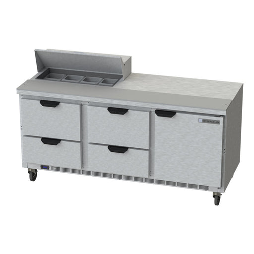 Beverage-Air SPED72HC-08-4 72" Hydrocarbon Series Sandwich/salad Prep Table W/ Refrigerated Base, 115v-cityfoodequipment.com