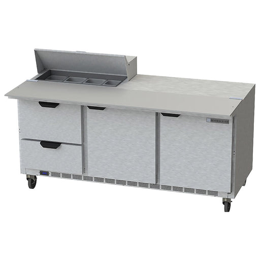 Beverage-Air SPED72HC-08C-2 72" Hydrocarbon Series Sandwich/salad Prep Table W/ Refrigerated Base, 115v-cityfoodequipment.com