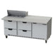 Beverage-Air SPED72HC-08C-4 72" Hydrocarbon Series Sandwich/salad Prep Table W/ Refrigerated Base, 115v-cityfoodequipment.com