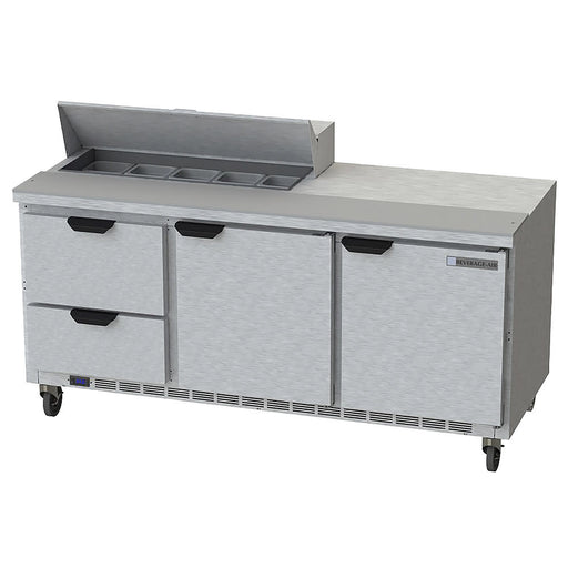 Beverage-Air SPED72HC-10-2 72" Hydrocarbon Series Sandwich/salad Prep Table W/ Refrigerated Base, 115v-cityfoodequipment.com