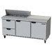 Beverage-Air SPED72HC-10-2 72" Hydrocarbon Series Sandwich/salad Prep Table W/ Refrigerated Base, 115v-cityfoodequipment.com