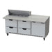 Beverage-Air SPED72HC-10C-4 72" Hydrocarbon Series Sandwich/salad Prep Table W/ Refrigerated Base, 115v-cityfoodequipment.com