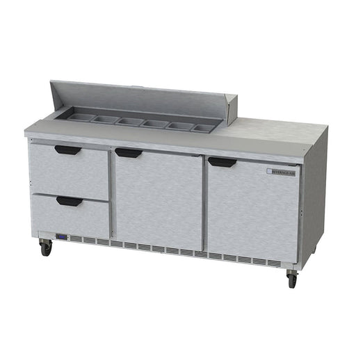 Beverage-Air SPED72HC-12-2 72" Hydrocarbon Series Sandwich/salad Prep Table W/ Refrigerated Base, 115v-cityfoodequipment.com