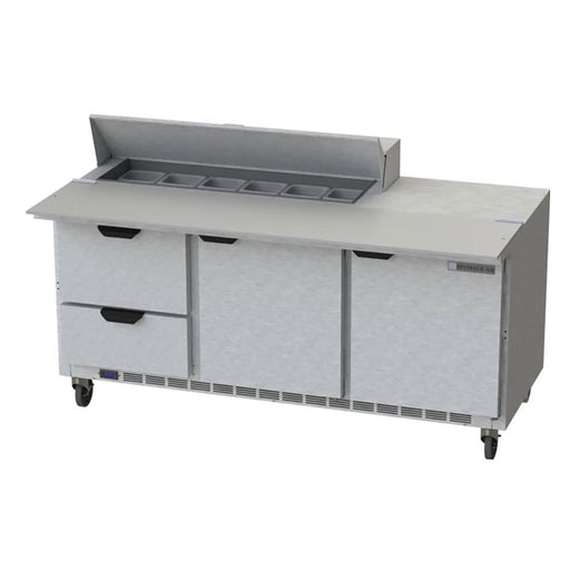 Beverage-Air SPED72HC-12C-2 72" Hydrocarbon Series Sandwich/salad Prep Table W/ Refrigerated Base, 115v-cityfoodequipment.com