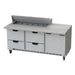 Beverage-Air SPED72HC-12C-4 72" Hydrocarbon Series Sandwich/salad Prep Table W/ Refrigerated Base, 115v-cityfoodequipment.com