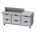 Beverage-Air SPED72HC-12C-6 72" Hydrocarbon Series Sandwich/salad Prep Table W/ Refrigerated Base, 115v-cityfoodequipment.com