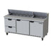 Beverage-Air SPED72HC-18-2 72" Hydrocarbon Series Sandwich/salad Prep Table W/ Refrigerated Base, 115v-cityfoodequipment.com