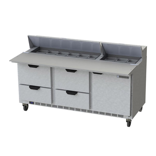 Beverage-Air SPED72HC-18C-4 72" Hydrocarbon Series Sandwich/salad Prep Table W/ Refrigerated Base, 115v-cityfoodequipment.com