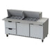 Beverage-Air SPED72HC-24M-2 72" Hydrocarbon Series Mega Top Sandwich/salad Prep Table W/ Refrigerated Base, 115v-cityfoodequipment.com