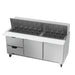 Beverage-Air SPED72HC-30M-2 72" Hydrocarbon Series Mega Top Sandwich/salad Prep Table W/ Refrigerated Base, 115v-cityfoodequipment.com