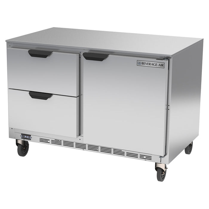 Beverage-Air UCRD48AHC-2 48" W Undercounter Refrigerator w/ (2) Section & (1) Door & (2) Drawer, 115v-cityfoodequipment.com