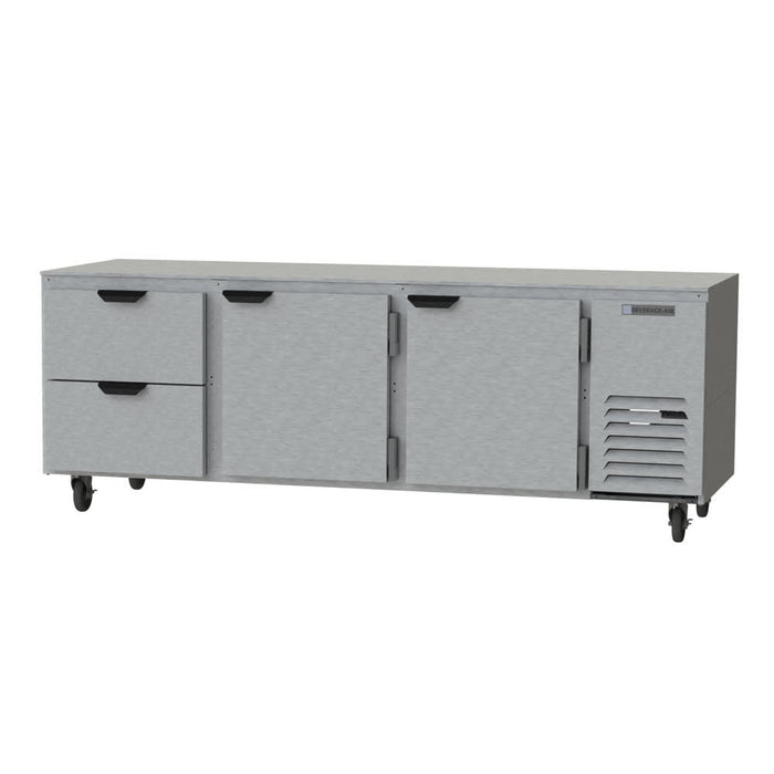 Beverage-Air UCRD93AHC-2 93" W Undercounter Refrigerator w/ (3) Section & (2) Door & (2) Drawer, 115v-cityfoodequipment.com