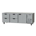 Beverage-Air UCRD93AHC-4 93" W Undercounter Refrigerator w/ (3) Section & (1) Door & (4) Drawer, 115v-cityfoodequipment.com