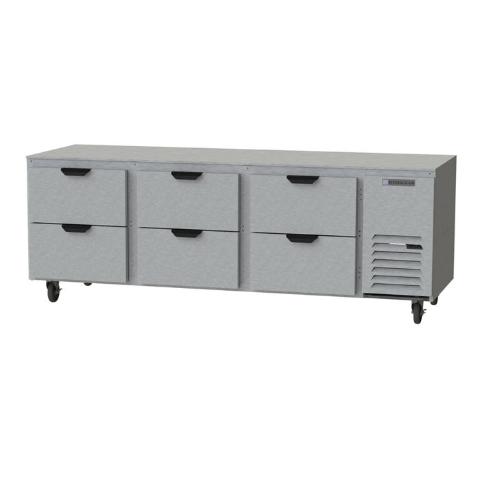 Beverage-Air UCRD93AHC-6 93" W Undercounter Refrigerator w/ (3) Section & (6) Drawer, 115v-cityfoodequipment.com