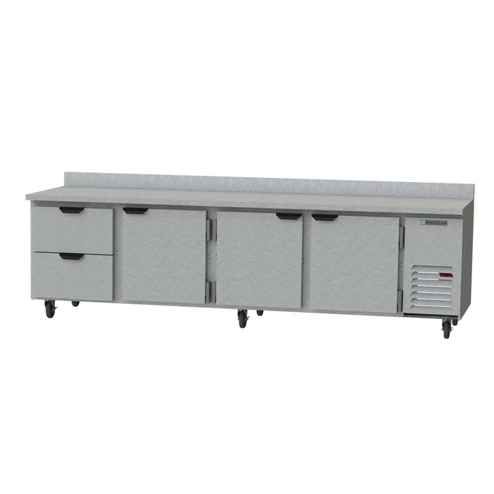 Beverage-Air WTRD119AHC-2 119" Worktop Refrigerator W/ (4) Section, 115v-cityfoodequipment.com