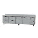 Beverage-Air WTRD119AHC-4 119" Worktop Refrigerator W/ (4) Section, 115v-cityfoodequipment.com
