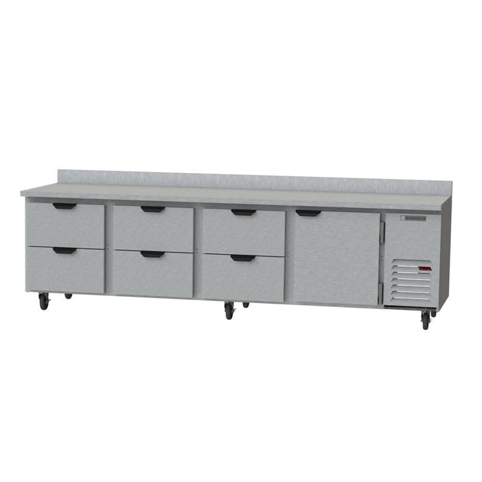 Beverage-Air WTRD119AHC-6 119" Worktop Refrigerator w/ (4) Section, 115v-cityfoodequipment.com