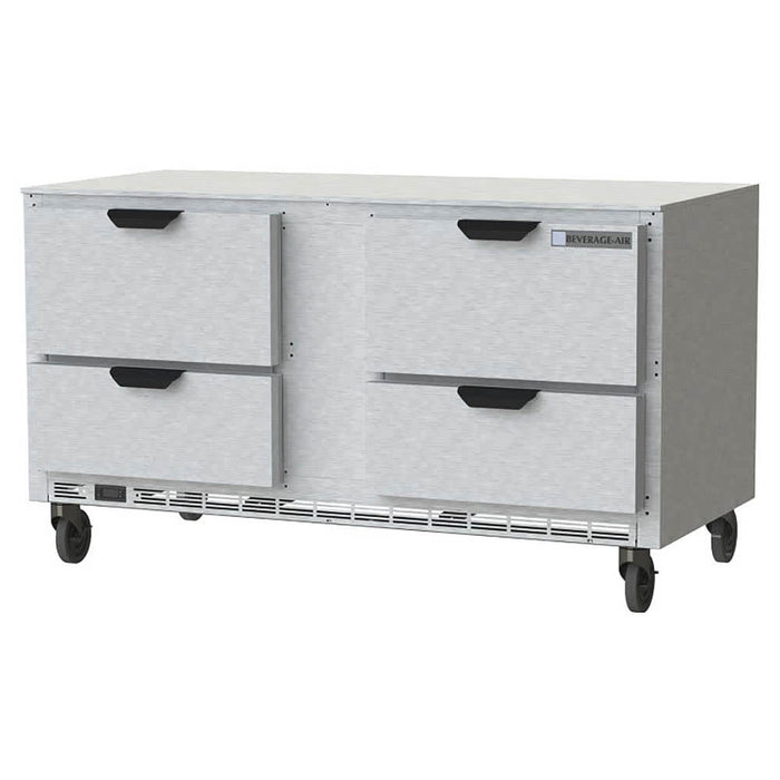 Beverage-Air UCFD60AHC-4 60" W Undercounter Freezer w/ (2) Section & (4) Drawers, 115v-cityfoodequipment.com