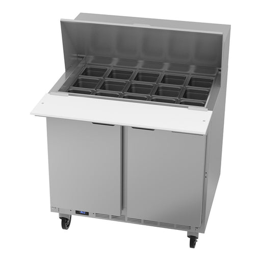 Beverage-Air SPE36HC-15M 36" Hydrocarbon Series Mega Top Sandwich/salad Prep Table W/ Refrigerated Base, 115v-cityfoodequipment.com