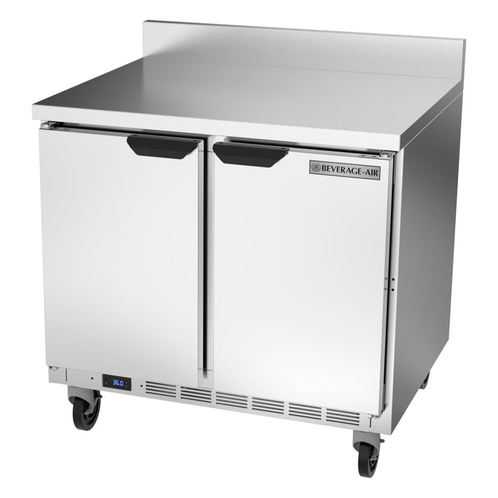 Beverage-Air WTR36AHC-FIP 36" Worktop Refrigerator W/ (2) Sections, 115v-cityfoodequipment.com