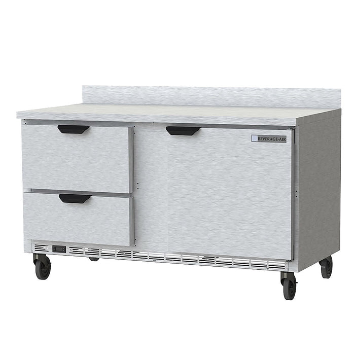 Beverage-Air WTFD60AHC-2-FIP 60" W Worktop Freezer W/ (2) Section & (2) Drawers & (1) Door, 115v-cityfoodequipment.com