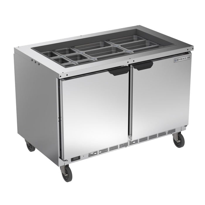 Beverage-Air SPE48HC-S 39 3/8" Cold Food Bar - (9) Pan Capacity, Floor Model, Stainless Steel-cityfoodequipment.com