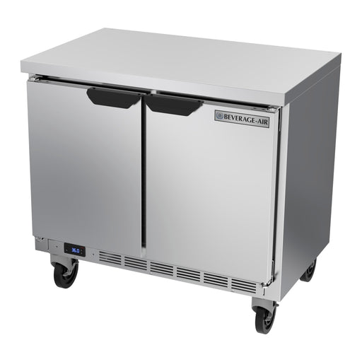 Beverage-Air WTR34HC-FLT 34" Worktop Refrigerator w/ (2) Sections, 115v-cityfoodequipment.com