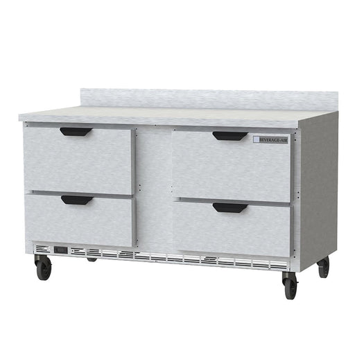 Beverage-Air WTFD60AHC-4-FIP 60" W Worktop Freezer w/ (2) Section & (4) Drawers, 115v-cityfoodequipment.com