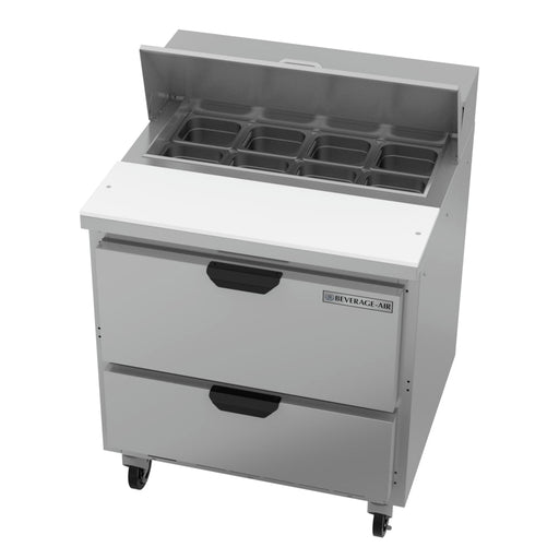 Beverage-Air SPED32HC-08-2 32" Hydrocarbon Series Sandwich/salad Prep Table W/ Refrigerated Base, 115v-cityfoodequipment.com